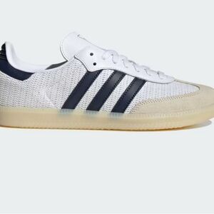 Adidas White and Dark Blue Casual Shoes
